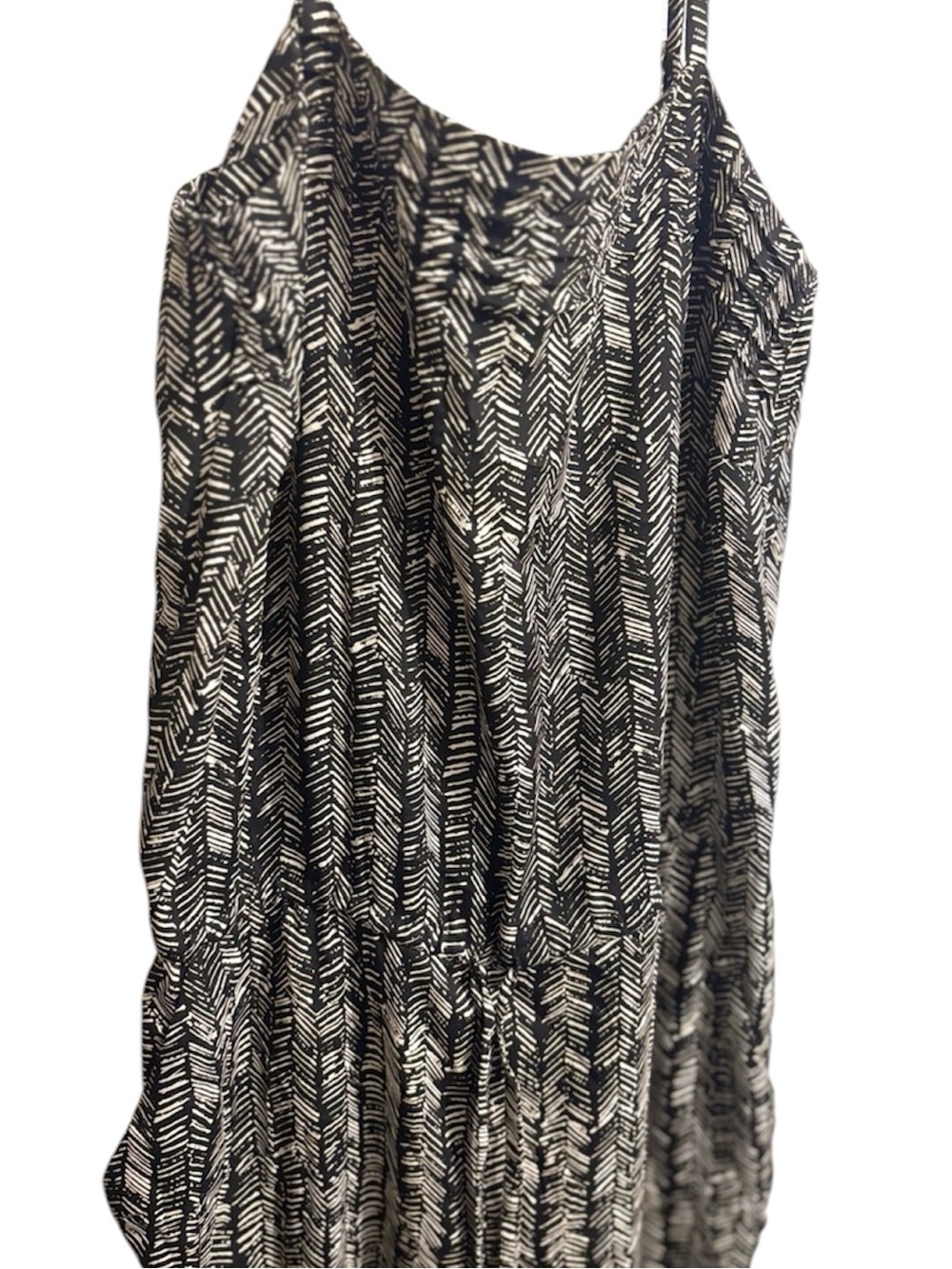 LOFT Black and White Printed Jumpsuit